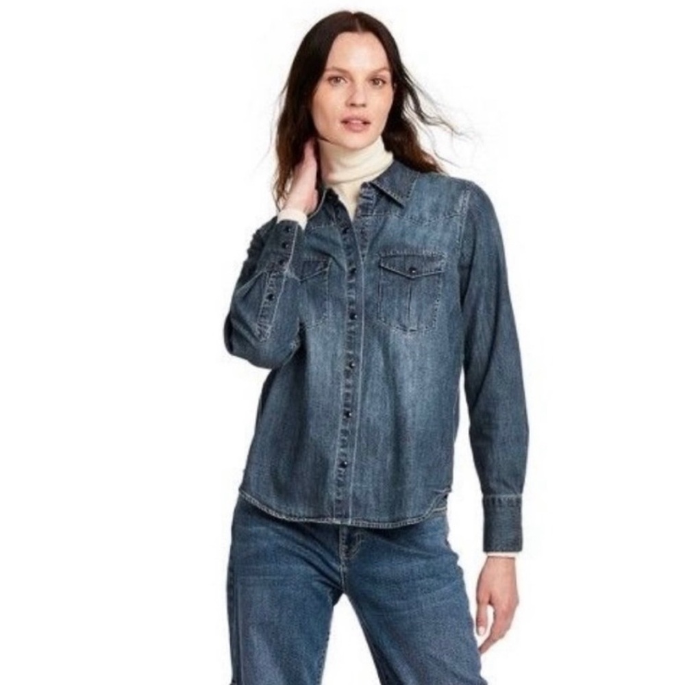 Nili Lotan X Target Denim
Shirt obo button snaps